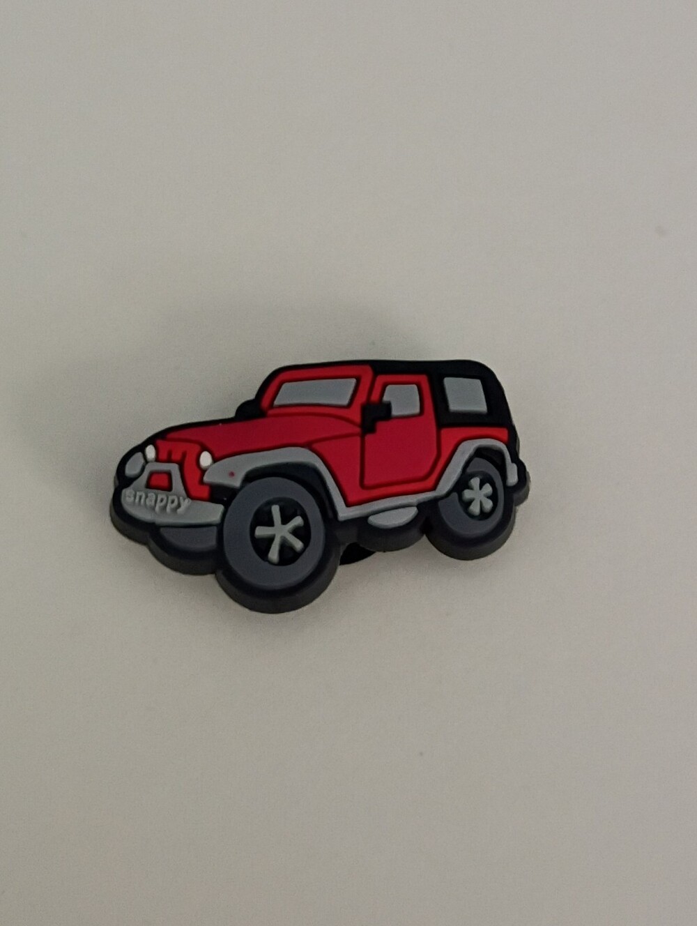 10 for $10 Jibbitz Croc Charm - Red And Grey Jeep SUV Off Road Vehicle 3